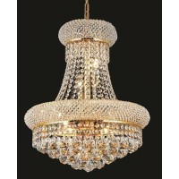 Elegant Lighting 1800D16G-Rc 16 D X 20 In Primo Collection Hanging Fixture - Royal Cut- Gold