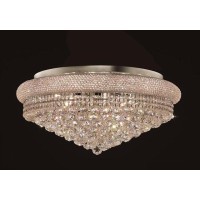 Elegant Lighting 1800F28C-Rc 28 D X 13 In Primo Collection Flush Mount - Royal Cut- Chrome