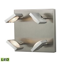 Reilly Collection 4 Light Sconce In Brushed Nickel/Brushed Aluminum