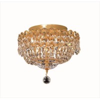 Elegant Lighting 1900F12G-Rc 12 D X 10 In Century Collection Flush Mount - Royal Cut- Gold