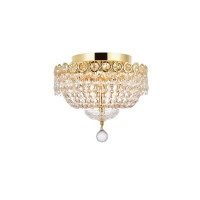 Elegant Lighting 1900F12G-Rc 12 D X 10 In Century Collection Flush Mount - Royal Cut- Gold