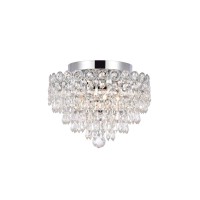 Elegant Lighting 1902F12C-Rc 12 D X 10 In Century Collection Flush Mount - Royal Cut- Chrome