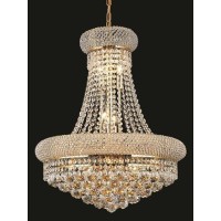 Elegant Lighting 1800D20G-Rc 20 D X 26 In Primo Collection Hanging Fixture - Royal Cut- Gold