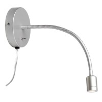 Dainolite Dledw-263-Sv 3W 3000K Cri80 Plus 120Vac Input 35 Degree Led Wall Lamp Silver With 9 Ft Plug Cord