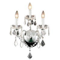 Elegant Lighting 2015W3C-Rc 13 X 17 In St Francis Collection Wall Sconce - Royal Cut- Chrome