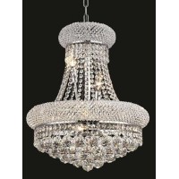 Elegant Lighting 1800D16C-Rc 16 D X 20 In Primo Collection Hanging Fixture - Royal Cut- Chrome