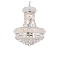 Elegant Lighting 1800D16C-Rc 16 D X 20 In Primo Collection Hanging Fixture - Royal Cut- Chrome