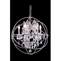 Elegant Lighting 1130D20Pn-Rc 20 Dia X 23 H In Geneva Pendent Lamp - Polished Nickel- Royal Cut Crystals