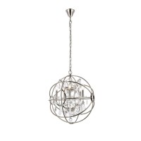 Elegant Lighting 1130D20Pn-Rc 20 Dia X 23 H In Geneva Pendent Lamp - Polished Nickel- Royal Cut Crystals