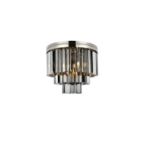 Elegant Lighting 1201F20Pn-Ss-Rc 20 Dia X 16 H In Sydney Flush Mount - Polished Nickel- Royal Cut Silver Shade Crystals