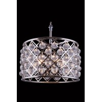 Elegant Lighting 1204D20Pn-Rc 20 Dia X 13 H In Madison Pendent Lamp - Polished Nickel- Royal Cut Crystals