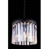 Elegant Lighting 1208D12Mb-Rc 12 Dia X 13 H In Sydney Pendent Lamp - Mocha Brown, Royal Cut Crystals