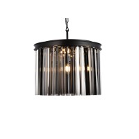 Elegant Lighting 1208D20Mb-Ss-Rc 20 Dia X 135 H In Sydney Pendent Lamp - Mocha Brown- Royal Cut Silver Shade Crystals