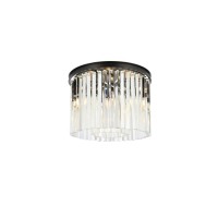 Elegant Lighting 1208F20Mb-Rc 20 Dia X 135 H In Sydney Flush Mount - Mocha Brown- Royal Cut Crystals