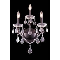 Elegant Lighting 2015W3Db-Rc 13 X 17 In St Francis Collection Wall Sconce - Royal Cut- Dark Bronze