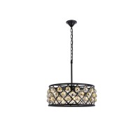 Elegant Lighting 1214D20Mb-Gt-Rc 20 Dia X 9 H In Madison Pendant Lamp - Mocha Brown- Royal Cut Golden Teak Smoky