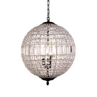 Elegant Lighting 1205D24Db-Rc 24 Dia X 335 H In Olivia Pendant Lamp - Dark Bronze, Royal Cut Crystal Clear