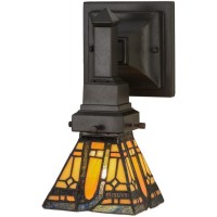 Meyda 153637 5 In Sierra Prairie Mission Wall Sconce Mahogany Bronze