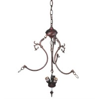 Mahogany Bronze 3 Lt Inverted Pendant Hardware