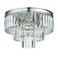 Palacial 19'' Wide 3-Light Semi Flush Mount - Polished Chrome