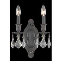 Elegant Lighting 9202W9Db-Gt-Rc 9 Dia X 105 H In Rosalia Collection Wall Sconce - Dark Bronze Finish- Royal Cut