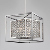 6 Light Chandelier - Finish Stainless Steel