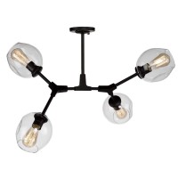 Artcraft Lighting Ja14024Bk Organic 4 Light Semi Flush Mount Black