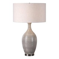 212 Main 27518 Dinah Gray Textured Table Lamp - Ceramic & Iron