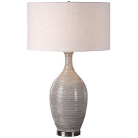 212 Main 27518 Dinah Gray Textured Table Lamp - Ceramic & Iron