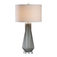 212 Main 27523-1 Anatoli Charcoal Gray Table Lamp - Glass Iron & Crystal