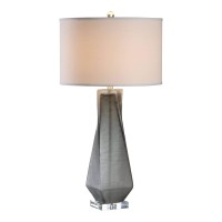 212 Main 27523-1 Anatoli Charcoal Gray Table Lamp - Glass Iron & Crystal