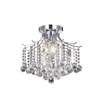 Living District Ld8200F17C 12 In Amelia 3 Lights Flush Mount Ceiling Light Chrome