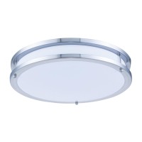 Led Surface Mount L:16 W:16 H:3 25W 1750Lm 3000K Frosted White & Nickel Finish Acrylic Lens