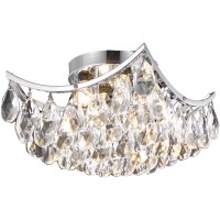 Living District Ld9800F10C-872 10 In Clara 4 Lights Flush Mount Ceiling Light Chrome