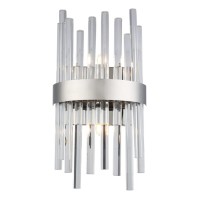 Elegant Lighting 3000W8C Dallas 2 Light Wall Sconce Royal Cut Crystals - Chrome & Clear