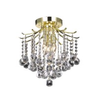 Living District Ld8200F12G 12 In Amelia 3 Lights Flush Mount Ceiling Light Gold