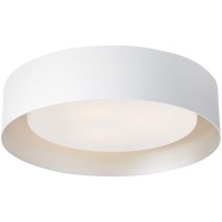 Lynch White & Silver Flush Mount Ceiling Light