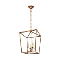 Amelia Collection Pendant D17In H20In Lt:6 Gold Finish