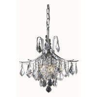 Amelia Collection Pendant D16In H20In Lt:6 Chrome Finish