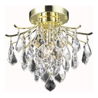 Living District Ld8100F12G 12 In Amelia 3 Lights Flush Mount Ceiling Light Gold