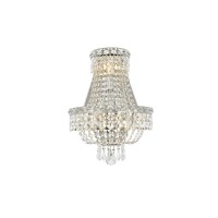 Elegant Lighting V2528W12C-Rc Tranquil 3 Light Wall Sconce, Royal Cut Crystals - Chrome