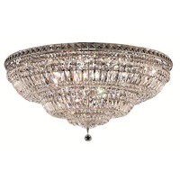 Elegant Lighting V2528F36C-Rc Tranquil 21 Light Flush Mount Royal Cut Crystals - Chrome