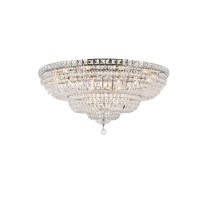 Elegant Lighting V2528F36C-Rc Tranquil 21 Light Flush Mount Royal Cut Crystals - Chrome