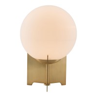 Pearl Table Lamp White And Brass