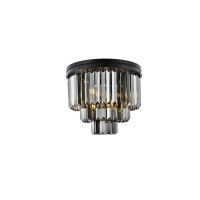 Urban Classic 1231F20Mb-Ss-Rc Sydney 9 Light Flush Mount Royal Cut Crystals - Matte Black