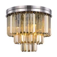 Urban Classic 1231F20Pn-Gt-Rc Sydney 9 Light Flush Mount Royal Cut Crystals - Polished Nickel