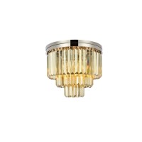 Urban Classic 1231F20Pn-Gt-Rc Sydney 9 Light Flush Mount Royal Cut Crystals - Polished Nickel