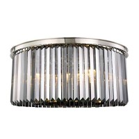 Urban Classic 1238F31Pn-Ss-Rc Sydney 8 Light Flush Mount Royal Cut Crystals - Polished Nickel