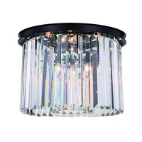 Urban Classic 1238F20Mb-Rc Sydney 6 Light Flush Mount Royal Cut Crystals - Matte Black