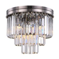 Urban Classic 1231F20Pn-Rc Sydney 9 Light Flush Mount Royal Cut Crystals - Polished Nickel